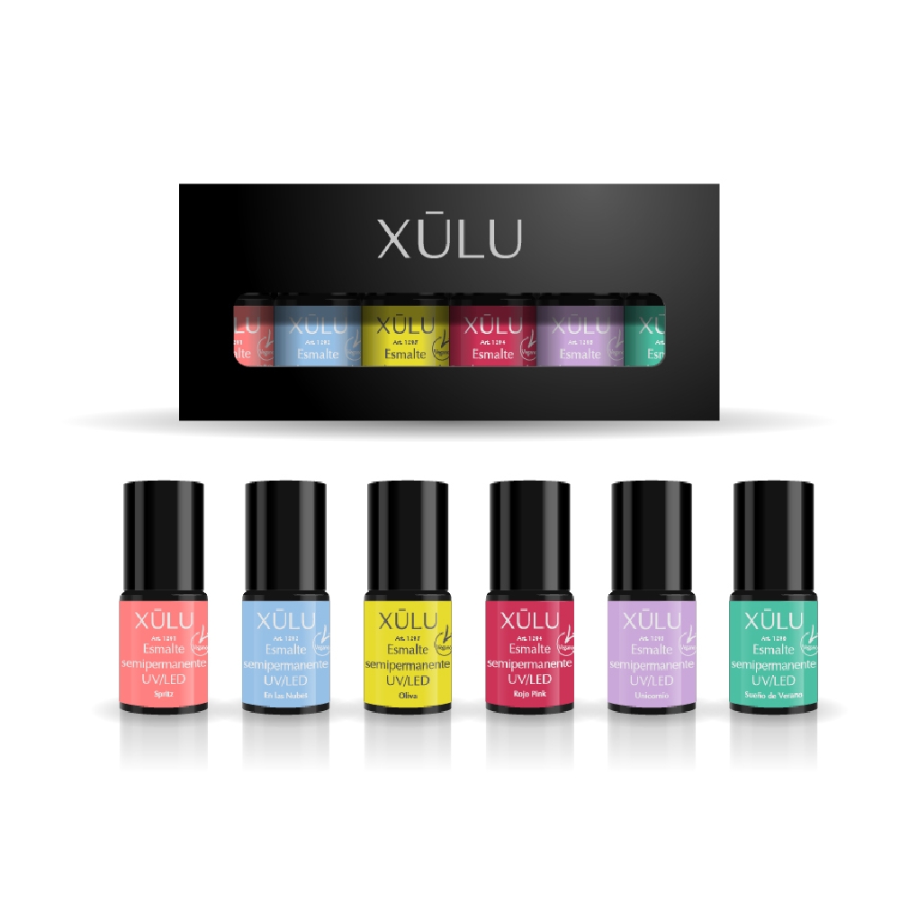 Z10014 XÚLU PACK X 6 ESMALTE UV HAPPY DAYS
